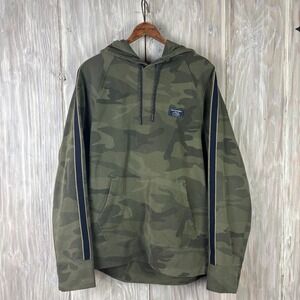 Abercrombie Fitch Camo Hoodie Sweatshirt Size L Pullover Military Gorpcore Y2K